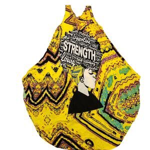 Flowy Ethnic Print Lightweight Coverup Sundress One Size